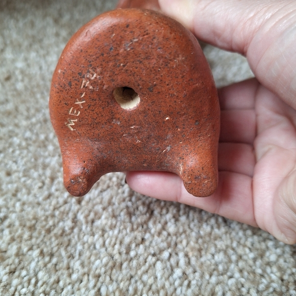 Vintage 1974 Mexican Aztec Terracotta Figurine Folk Art. 6.5" - Picture 6 of 6